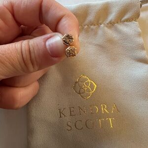 Kendra Scott rose gold druzy earrings